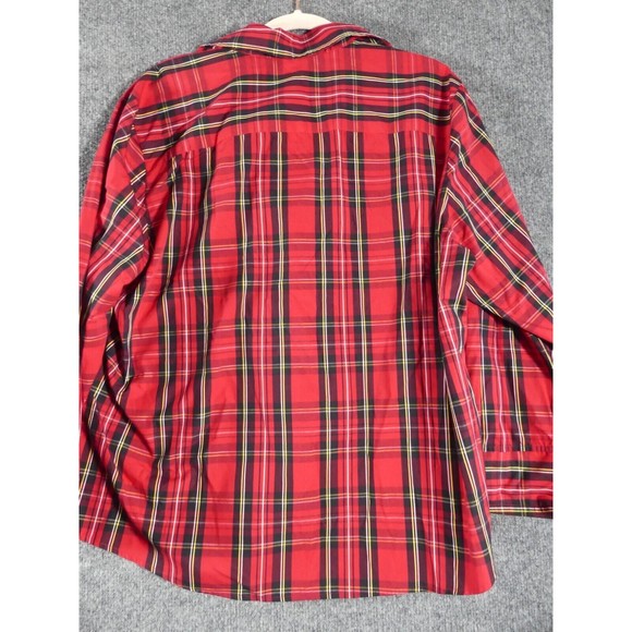 Foxcroft Womens 18 Shirt Wrinkle Free Button Down Plaid - Picture 2 of 6